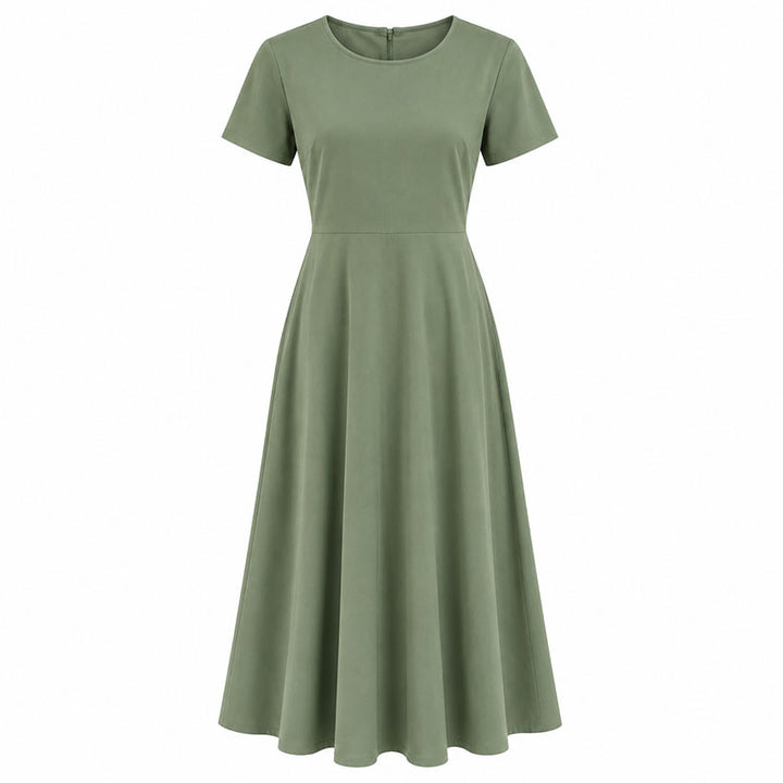 Lena Kurzarm-Midikleid